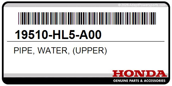 Honda 19510-HL5-A00 Pipe, Water, (Upper)
