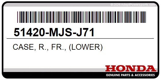 Honda 51420-MJS-J71 Case, R., Fr., (Lower)