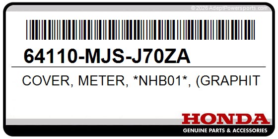 Honda 64110-MJS-J70ZA Cover, Meter, *Nhb01*, (Graphite, Black)