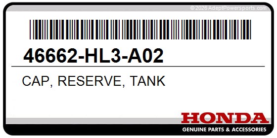 Honda 46662-HL3-A02 Cap, Reserve, Tank