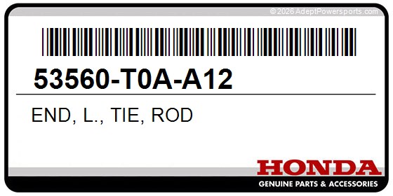 Honda 53560-T0A-A12 End, L., Tie, Rod