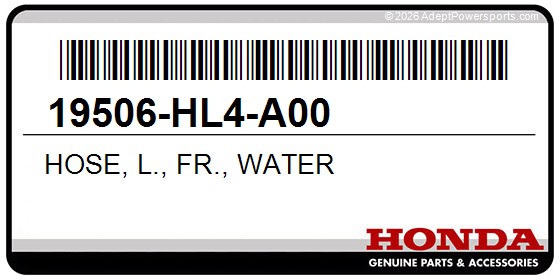 Honda 19506-HL4-A00 Hose, L., Fr., Water