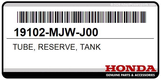 Honda 19102-MJW-J00 Tube, Reserve, Tank