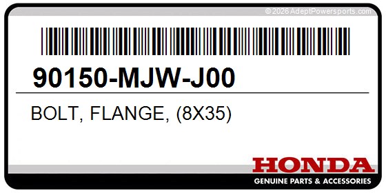 Honda 90150-MJW-J00 Bolt, Flange, (8X35)