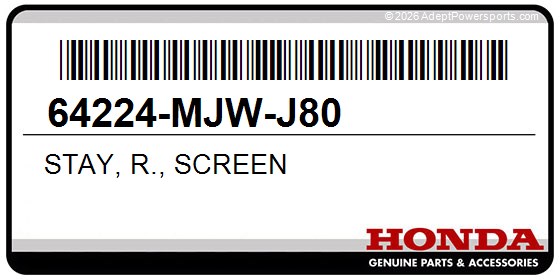 Honda 64224-MJW-J80 Stay, R., Screen