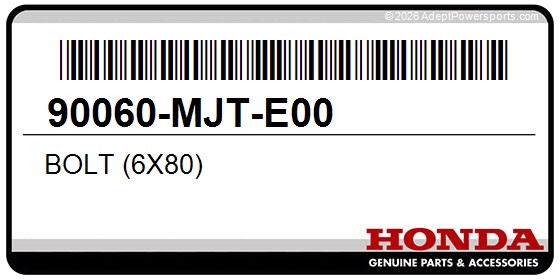 Honda 90060-MJT-E00 Bolt (6X80)