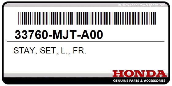 Honda 33760-MJT-A00 Stay, Set, L., Fr.