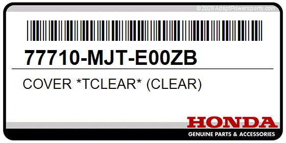 Honda 77710-MJT-E00ZB Cover *Tclear* (Clear)