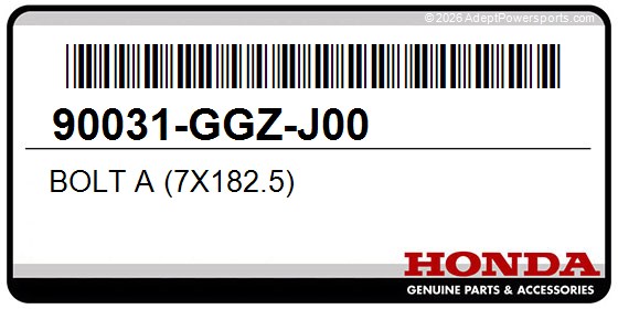 Honda 90031-GGZ-J00 Bolt A (7X182.5)