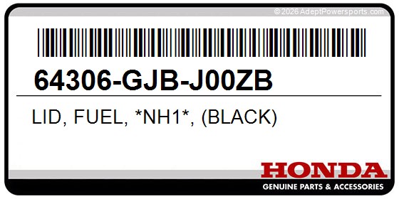 Honda 64306-GJB-J00ZB Lid, Fuel, *Nh1*, (Black)