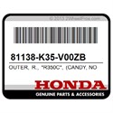 Honda 81138-K35-V00ZB Outer, R., *R350c*, (Candy, Noble, Red)