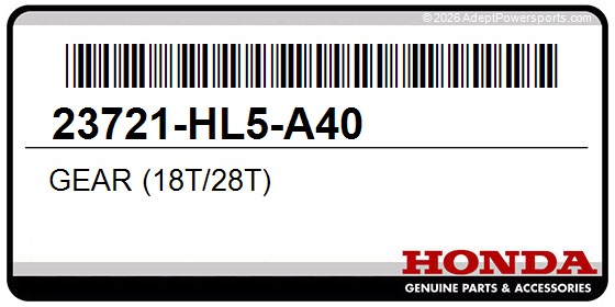 Honda 23721-HL5-A40 Gear (18T/28T)