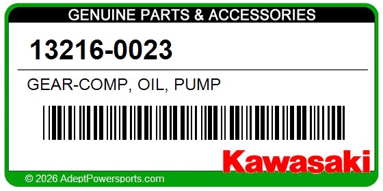 Kawasaki 13216-0023 Gear-Comp, Oil, Pump