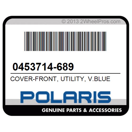 Polaris 0453714-689 Cover-Front, Utility, V.Blue