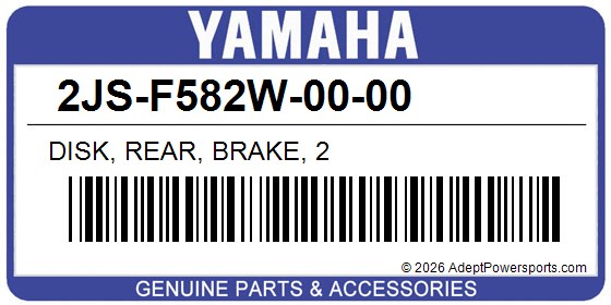 Yamaha 2JS-F582W-00-00 Disk, Rear, Brake, 2