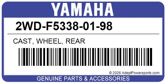 Yamaha 2WD-F5338-01-98 Cast, Wheel, Rear