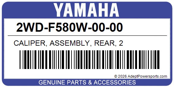 Yamaha 2WD-F580W-00-00 Caliper, Assembly, Rear, 2
