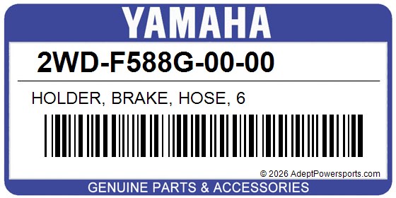 Yamaha 2WD-F588G-00-00 Holder, Brake, Hose, 6