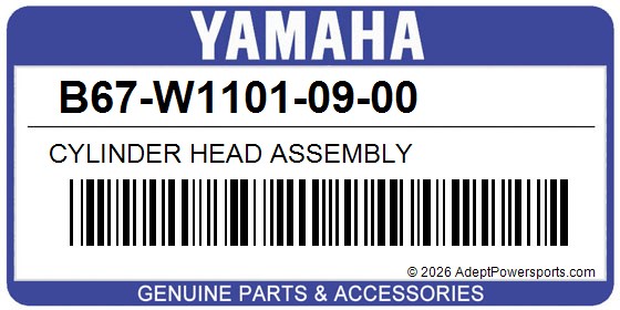 Yamaha B67-W1101-09-00 Cylinder Head Assembly