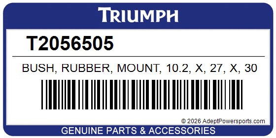 Triumph T2056505 Bush, Rubber, Mount, 10.2, X, 27, X, 30
