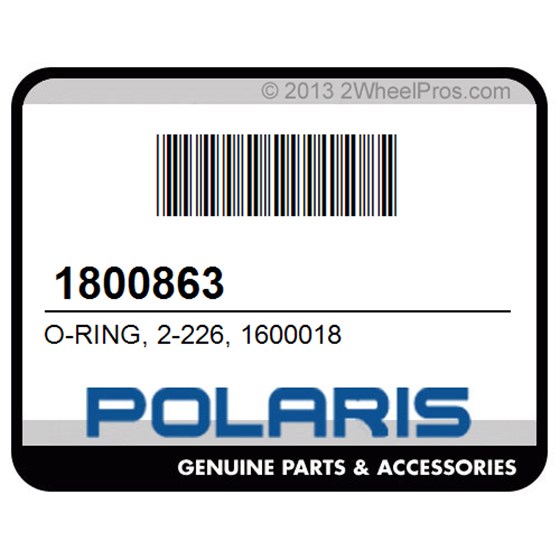 Polaris 1800863 O-Ring, 2-226, 1600018