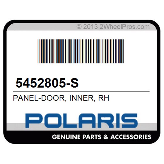 Polaris 5452805-S Panel-Door, Inner, Rh