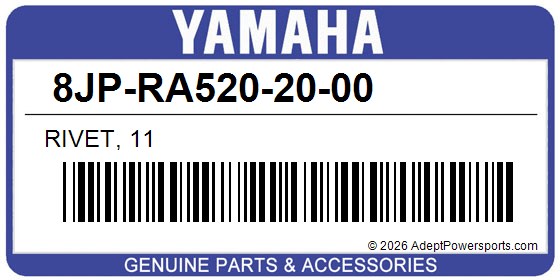 Yamaha 8JP-RA520-20-00 Rivet, 11