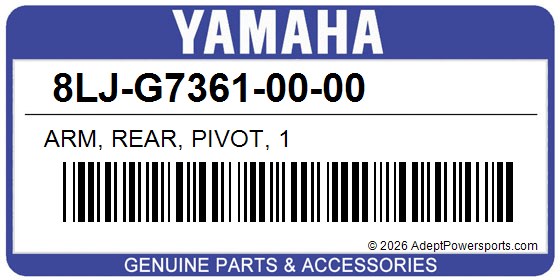 Yamaha 8LJ-G7361-00-00 Arm, Rear, Pivot, 1