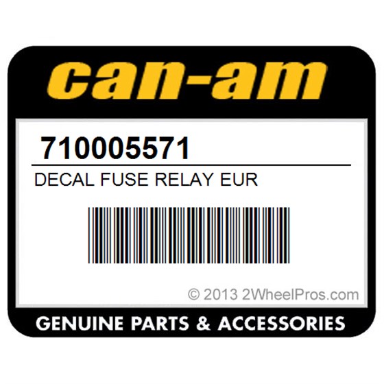 Can-Am 710005571 Decal Fuse Relay Eur