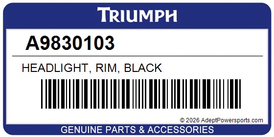 Triumph A9830103 Headlight, Rim, Black