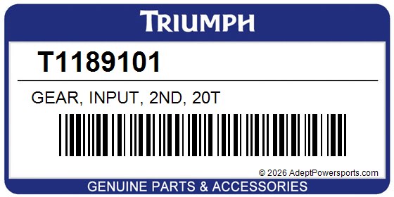 Triumph T1189101 Gear, Input, 2Nd, 20T