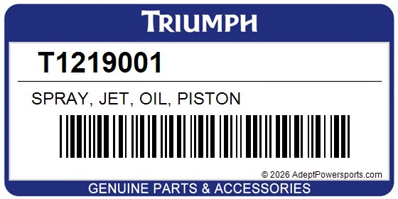 Triumph T1219001 Spray, Jet, Oil, Piston