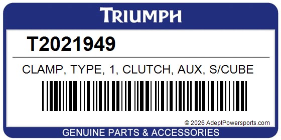 Triumph T2021949 Clamp, Type, 1, Clutch, Aux, S/Cube