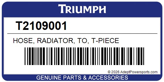 Triumph T2109001 Hose, Radiator, To, T-Piece