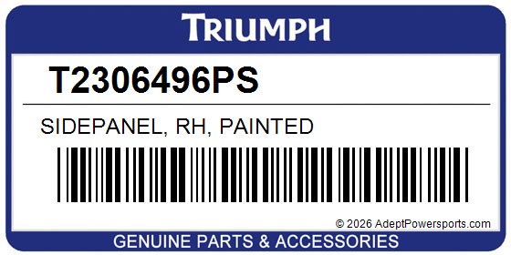 Triumph T2306496PS Sidepanel, Rh, Painted