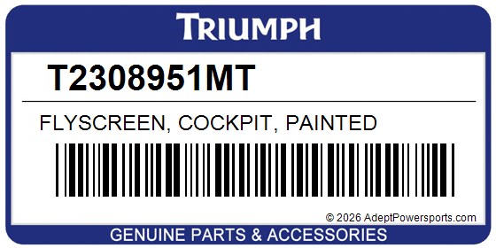 Triumph T2308951MT Flyscreen, Cockpit, Painted
