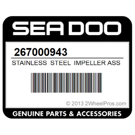 Sea-Doo 267000943 Stainless Steel Impeller Assembly