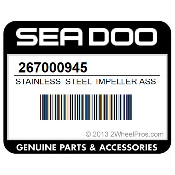 Sea-Doo 267000945 Stainless Steel Impeller Assembly