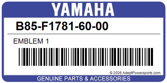 Yamaha B85-F1781-60-00 Emblem 1