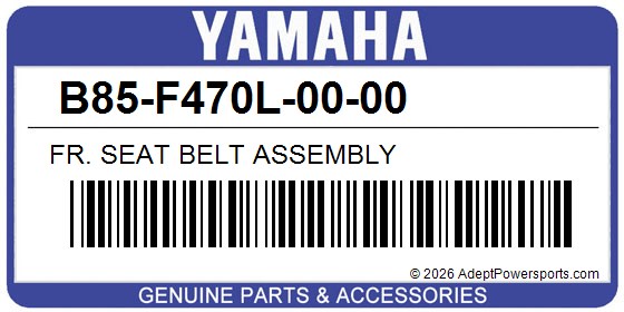 Yamaha B85-F470L-00-00 Fr. Seat Belt Assembly