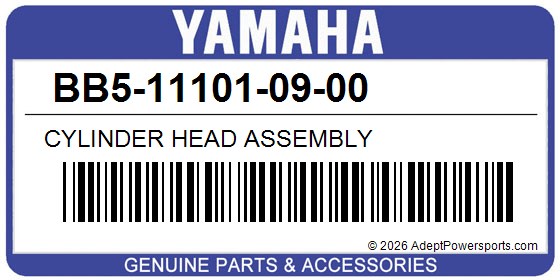 Yamaha BB5-11101-09-00 Cylinder Head Assembly