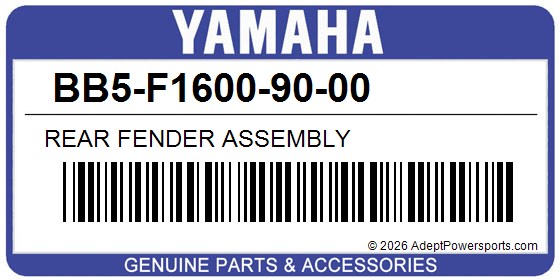 Yamaha BB5-F1600-90-00 Rear Fender Assembly