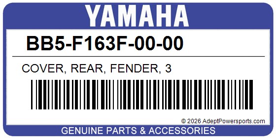 Yamaha BB5-F163F-00-00 Cover, Rear, Fender, 3
