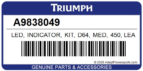 Triumph A9838049 Led, Indicator, Kit, D64, Med, 450, Lead