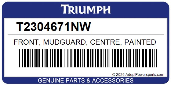 Triumph T2304671NW Front, Mudguard, Centre, Painted