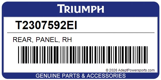 Triumph T2307592EI Rear, Panel, Rh