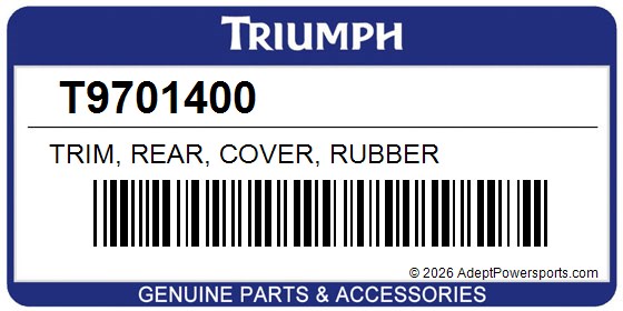 Triumph T9701400 Trim, Rear, Cover, Rubber