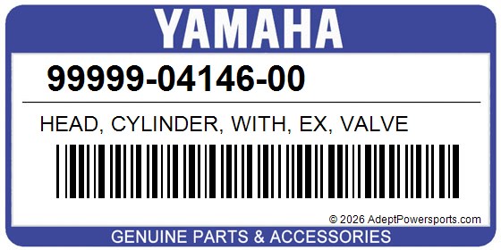 Yamaha 99999-04146-00 Head, Cylinder, With, Ex, Valve