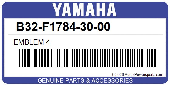 Yamaha B32-F1784-30-00 Emblem 4