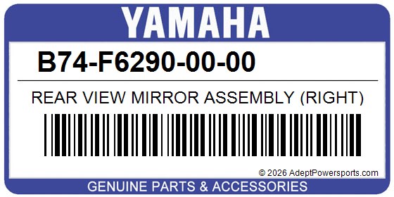 Yamaha B74-F6290-00-00 Rear View Mirror Assembly (Right)